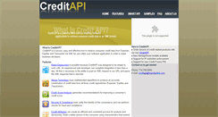 Desktop Screenshot of creditapi.com